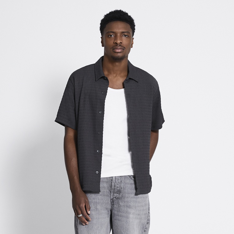 Short sleeve shirt "Steven Structure" Grey